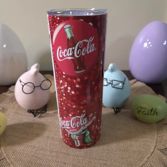 NIB Coca Cola "This Girl Runs On Coca Cola" Stainless Steel Tumbler - Picture 3 of 5